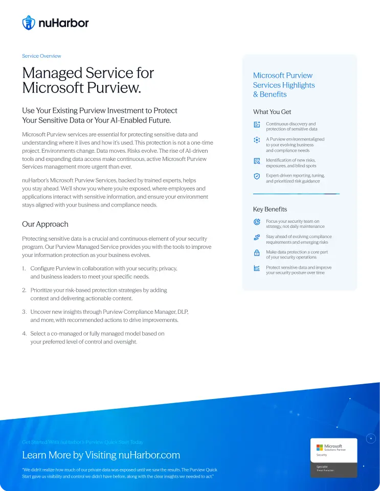 Managed Service for Microsoft Purview